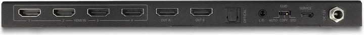 Immagine prodotto Delock Switch a matrice HDMI 4 x HDMI in to 2 x HDMI out 4K 60 Hz con estrattore audio