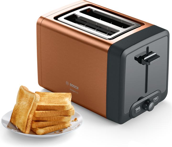 Productafbeelding Bosch Hausgeräte TAT4P429 broodrooster 2 sneetjes Zwart, Bruin