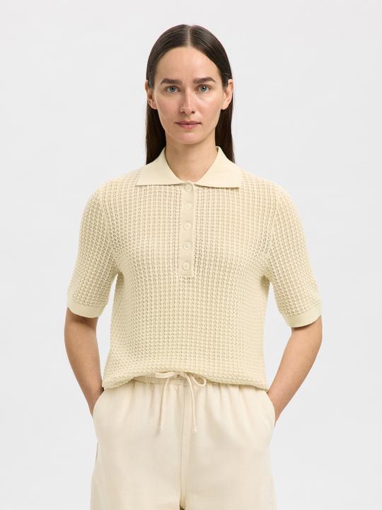 Actual product image Selected Baumwoll Polohemd aus Strick (S)