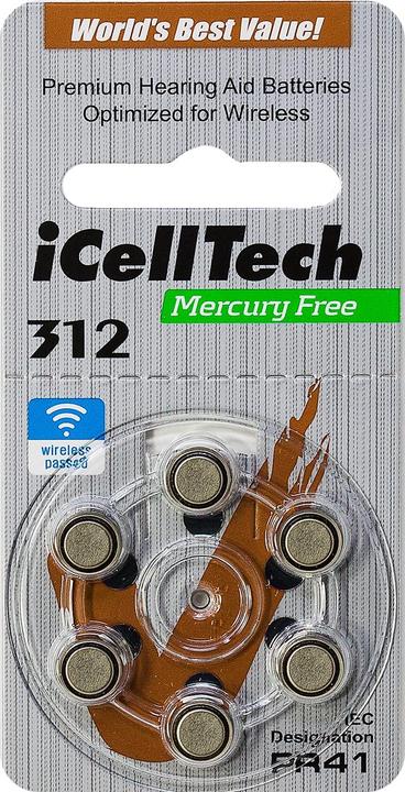 Produktbild ICellTech batteri - Zinc-luft (6 Stk., A312)