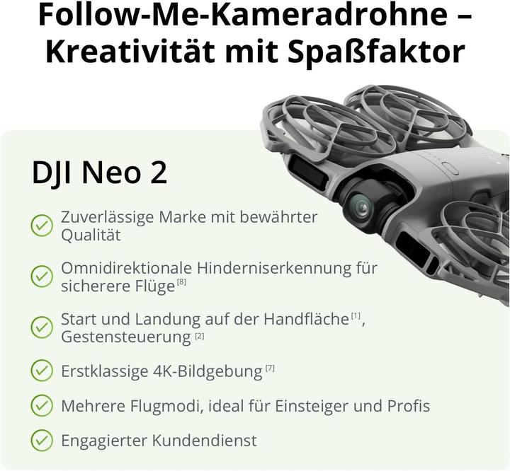 Produktbild DJI 4K-Drohne Neo 2 Motion Combo mit FPV-Flug (151 g, 12 Mpx)