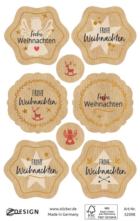 Produktbild Z-Design Weihnachtssticker (8 Sticker)