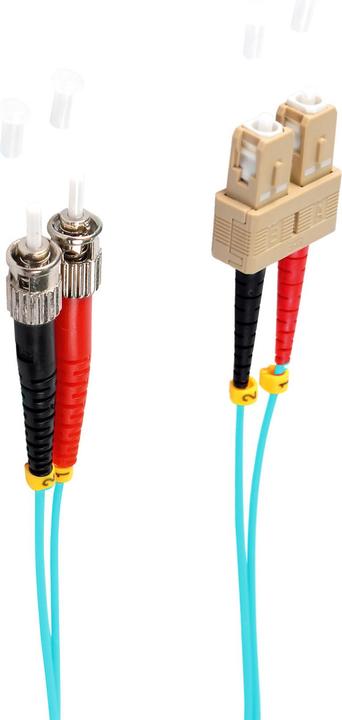 Actual product image Shiverpeaks ®-BASIC-S--Duplex patch cable SC/ST 50/125µ, OM3, aqua, 1.0m (S/UTP, CAT6, 1 m)