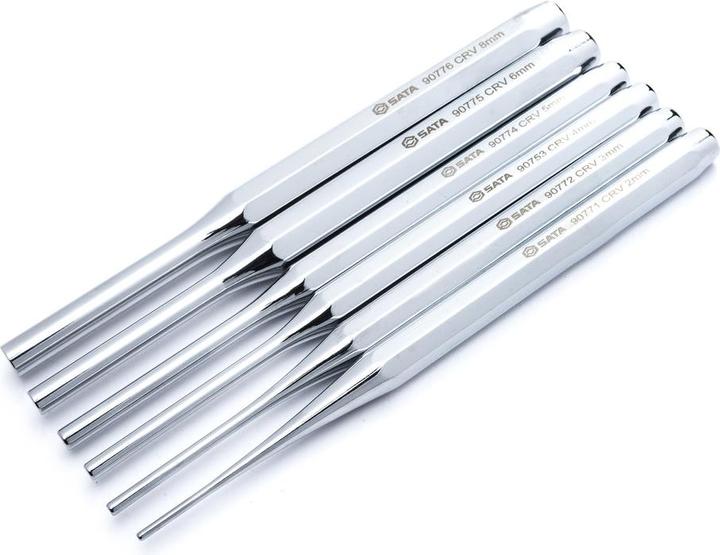 Actual product image SATA Pin punch set, 6 pieces, 2-8 mm
