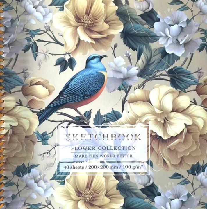 Produktbild NoName Skizzenbuch 200x200/40K glatt Bird FRESH