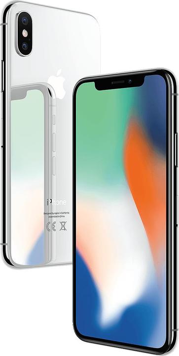 Actual product image Forza Refurbished iPhone X (256 GB, Silver, 5.80", 12 Mpx, Single SIM, B / Very good)