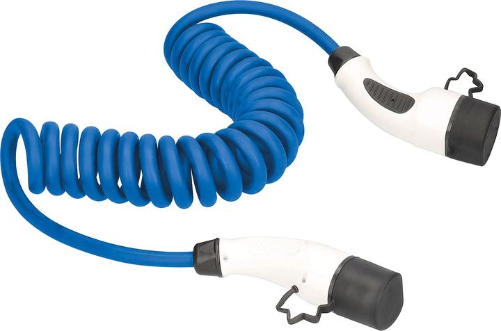 Image du produit As - Schwabe Voiture électrique Câble de charge spiralé Mode 3 Type 2 (Type 2, 7.20 kW, 32 A, 5 m)