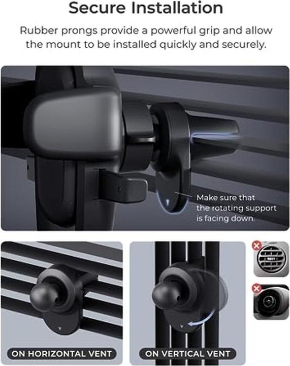 Image du produit iOttie Easy One Touch 6 Universell Lüftungsgitter Autohalterung Schwarz