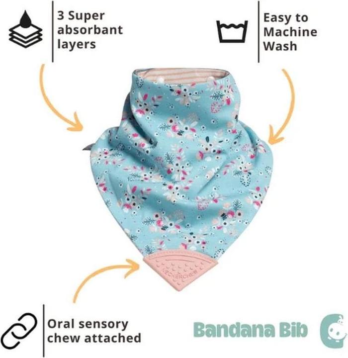 Produktbild Cheeky Chompers Large Neckerchew Botanical Bloom (2 Monate)