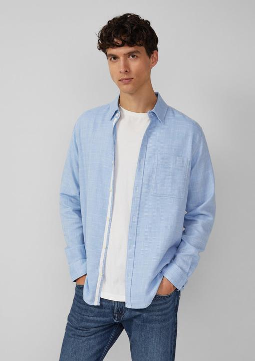 Immagine prodotto s.Oliver Hemd Regular Fit: Gemustertes Langarmhemd mit Brusttasche (L)