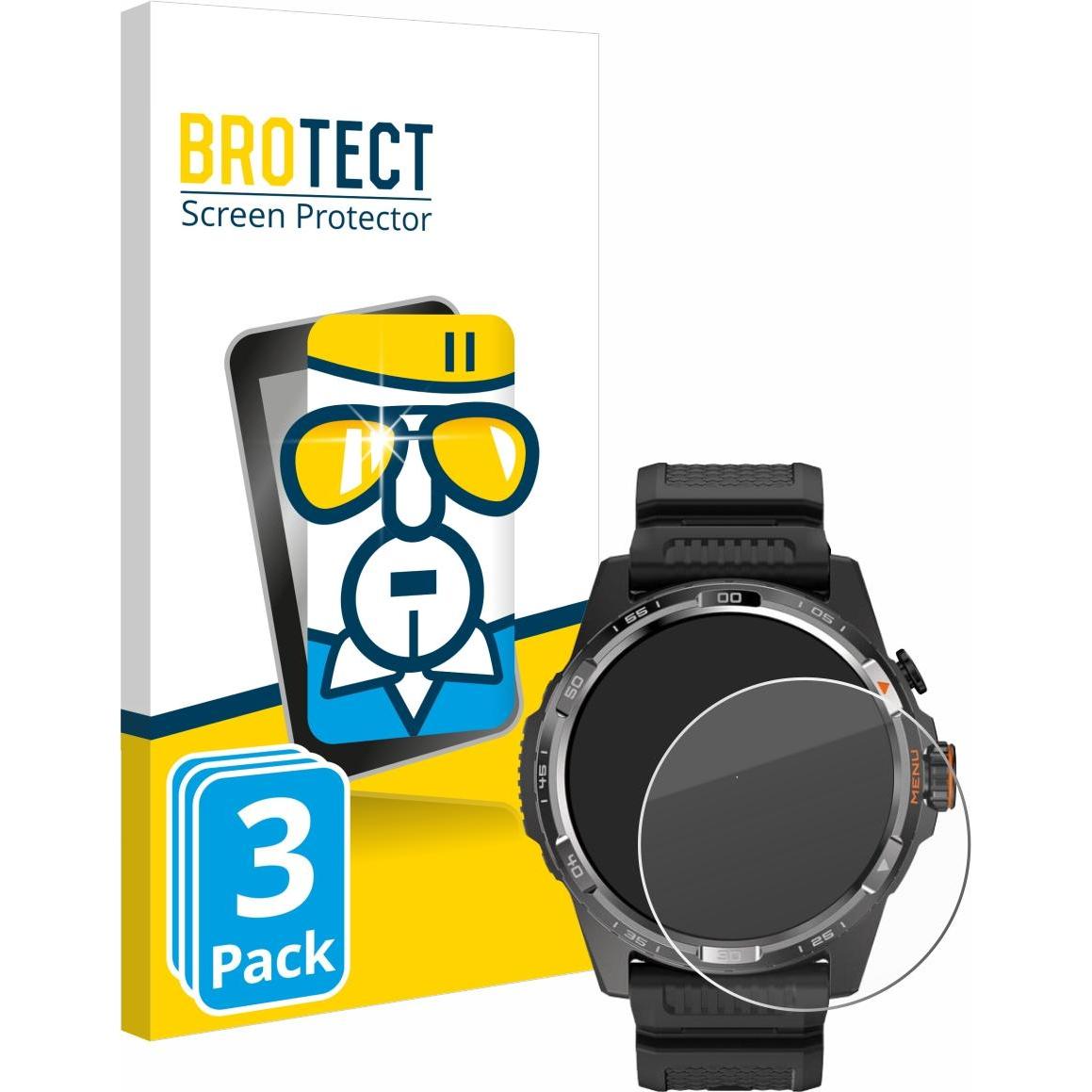 BROTECT Panzerglas Displayschutz 9H Schutzglas Glas Klar Transparent, Smartwatch Schutzfolie, Transparent
