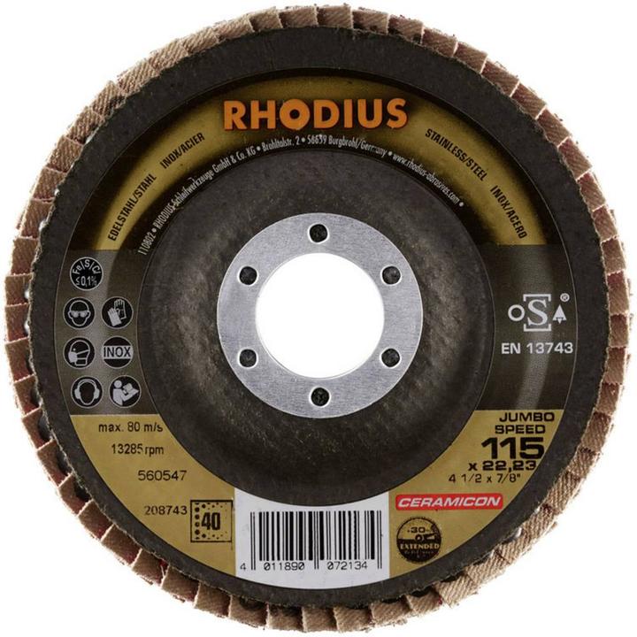 Produktbild Rhodius JUMBO SPEED Fächerscheibe 115 x 22.23 - P40 (40)