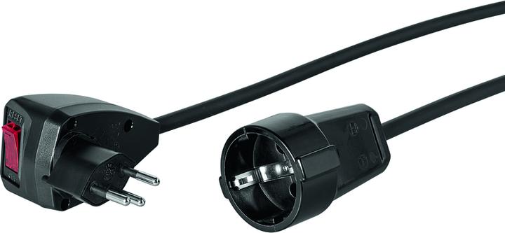 Image du produit Steffen Verlängerungskabel Td 3x1.5mm2 2m T12-Schuko (250V/10A) mit Überstromschutz sw (2 m, CEE 7/3, Type 12)