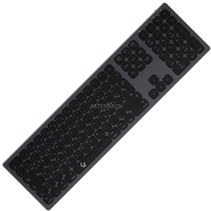 Actual product image KeySonic Full-Size Aluminum Keyboard, Bluetooth® & RF, for Win & macOS (Germany, Wireless)
