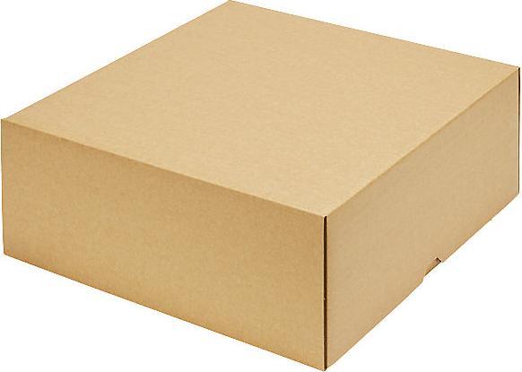 Actual product image kaiserkraft Cardboard box with push-on lid, two-part, internal dimensions 330 x 300 x 120 (1 x)