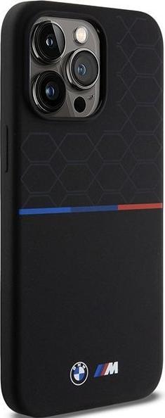 Produktbild BMW BMHMP15X22SMPK iPhone 15 Pro Max 6.7" czarny/black hardcase M Silicone Pattern MagSafe (Apple iPhone 15 Pro Max)