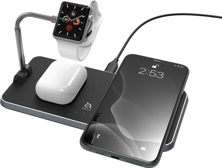 Actual product image Adam Elements OMNIA Q3 | 3-in-1 Wireless Charging Station | black