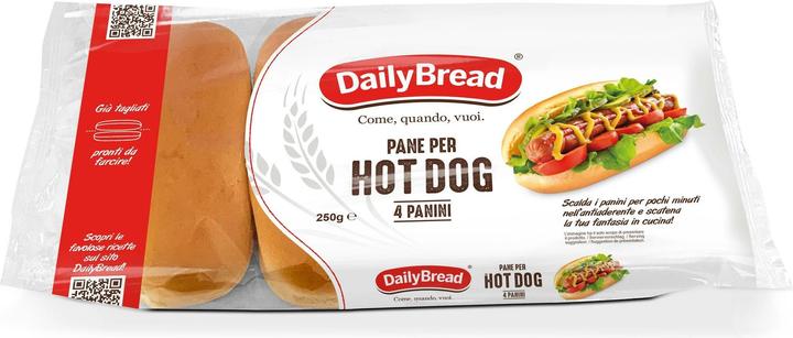 Jaus Daily Bread Hot Dog Buns tagliato 4 pezzi (269 g)
