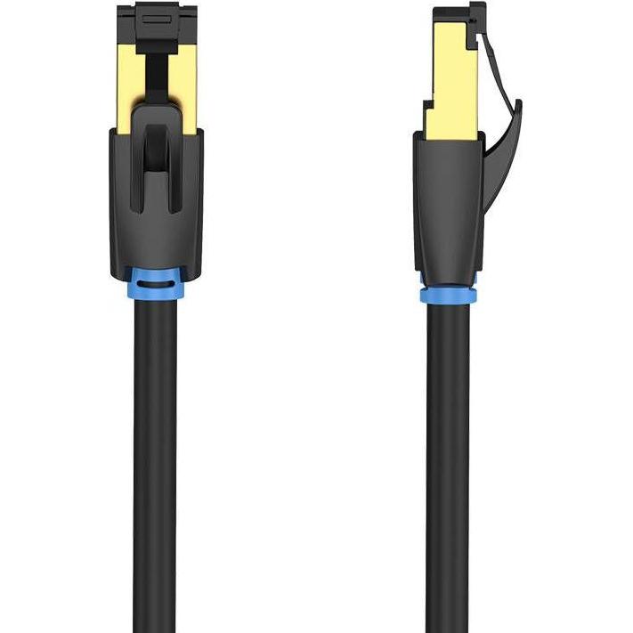 Vention Category 8 SFTP Network Cable IKABD 0.5m Black (S/FTP, CAT8.1, 0.50 m), Netzwerkkabel