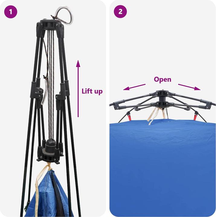 Produktbild vidaXL Sofort Zelt (3.25 kg, 4 Personen)