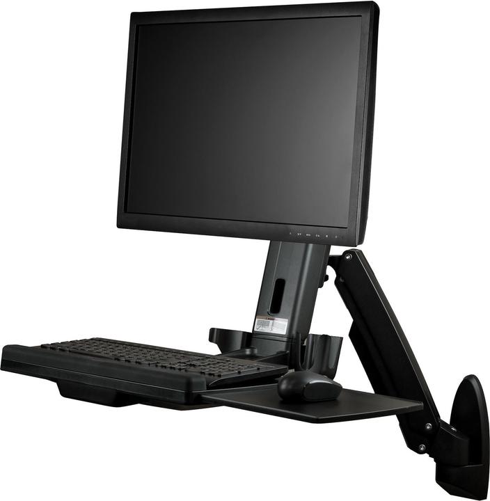 StarTech Wall mount sit/stand workstation - 1 monitor up to 60.96cm 24inch - VESA - Height adjustable... (Wall, 24", 8 kg)