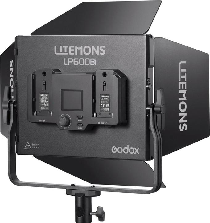 Productafbeelding Godox LP600Bi K2 Black Litemons Bi color LED Light Panel 2 light kit