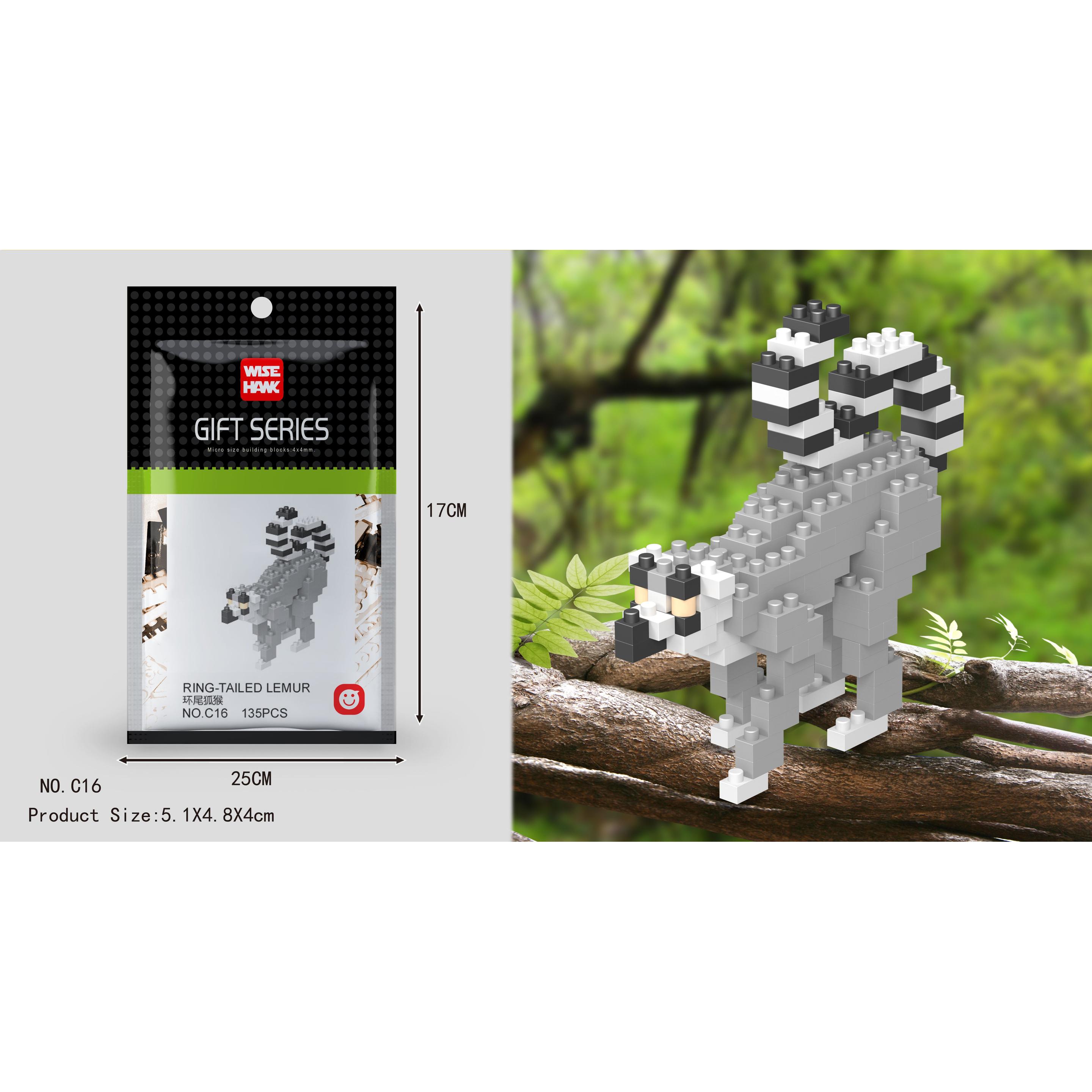 Tinisu Lemur Figur Bausteine Modell LNO Micro-Bricks