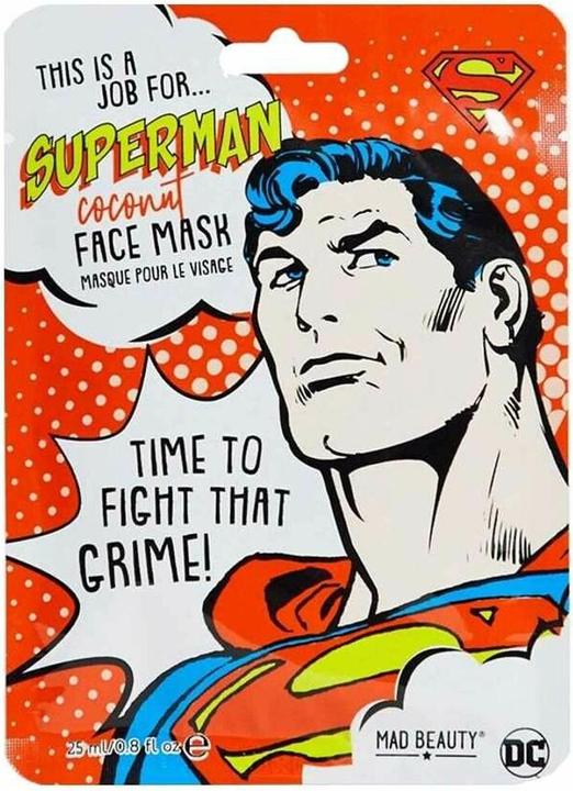 Actual product image Mad Beauty DC Superheroes Superman Face Mask Moisturizing and Refreshing Sheet Mask for Nourished Sk (25 ml)