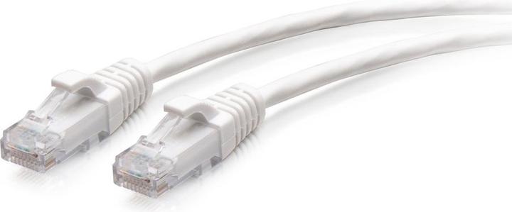 Produktbild C2G 4,5 m Cat6a ungeschirmtes (UTP) flaches Ethernet Patchkabel mit Rastnasenschutz – weiss (U/UTP, CAT6a, 4.57 m)