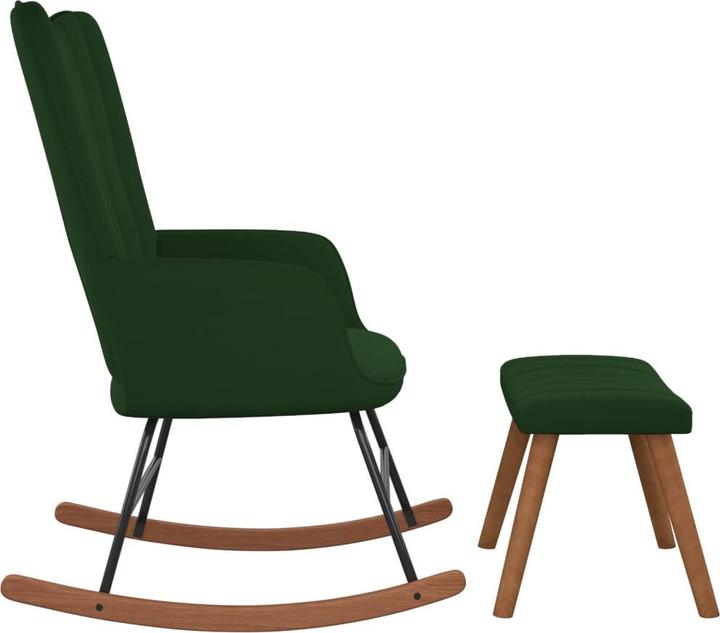 Produktbild vidaXL Schaukelstuhl mit Hocker