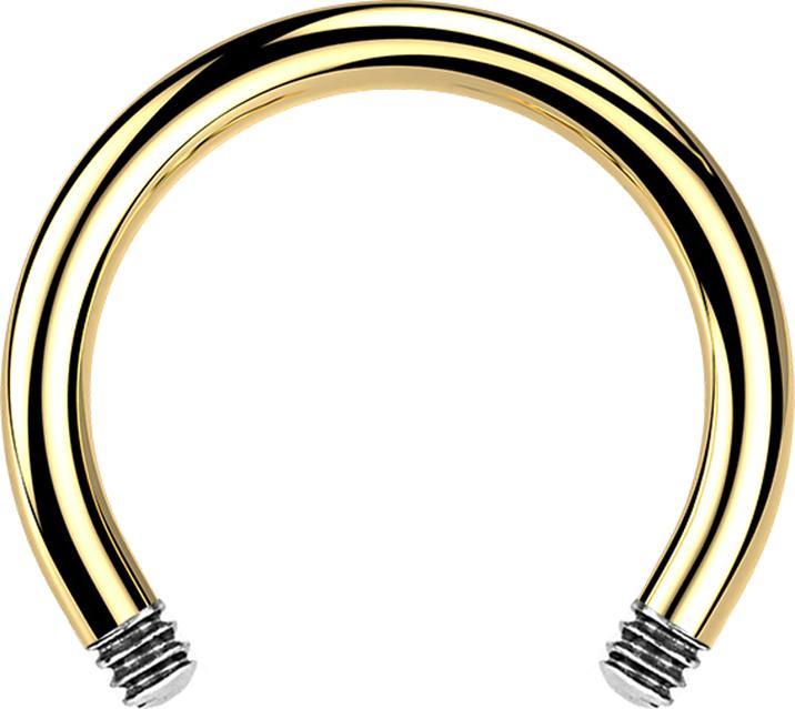 Immagine prodotto Star Piercing Asta micro circolare per bilancieri placcata oro (Acciaio chirurgico 316L)