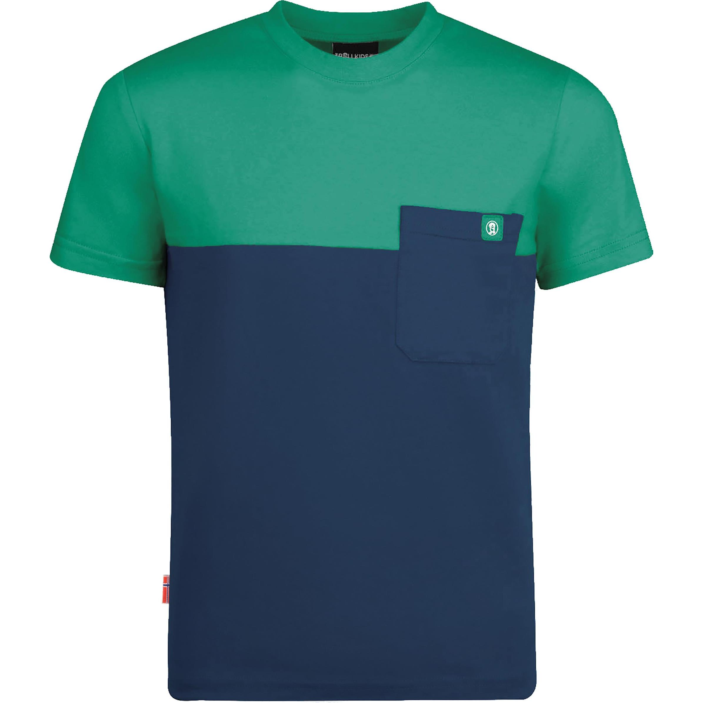 Trollkids, Unisex, Shirt, Bergen T-Shirt, Blau, (140)