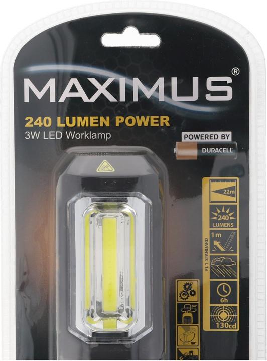 Produktbild Duracell MAXIMUS LED Worklamp M-WKL-012-DU 3W+1W 240+60lm 3xAA Powered by (240 lm)