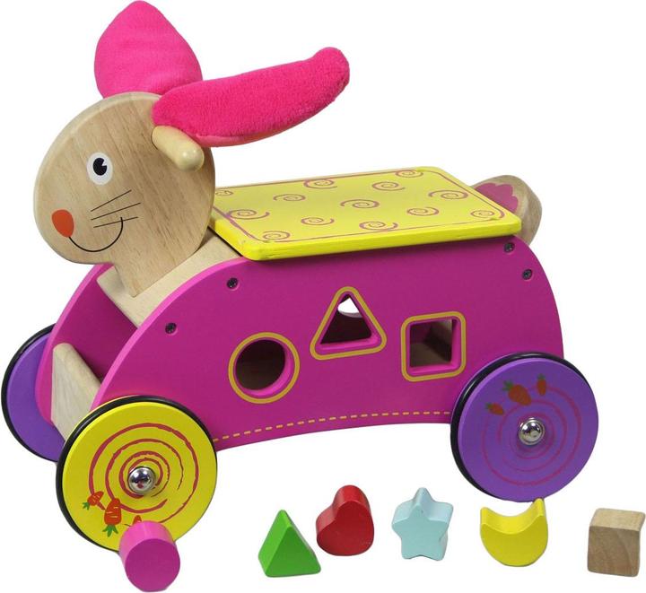 Primi Passi – Holzfigur und Lauflernhilfe Hase Rosa