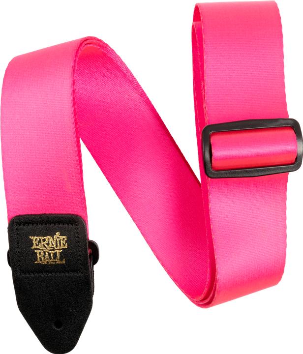 Actual product image Ernie Ball Guitar Strap, Premium, Neon Pink