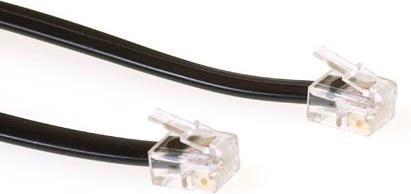 Produktbild ACT Modular telephone cable RJ-12/RJ-12 5m Schwarz Telefonkabel