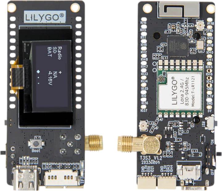 Actual product image Lilygo Lora T3 S3 LR1121 with 0.96 inch OLED display 830-940MHz
