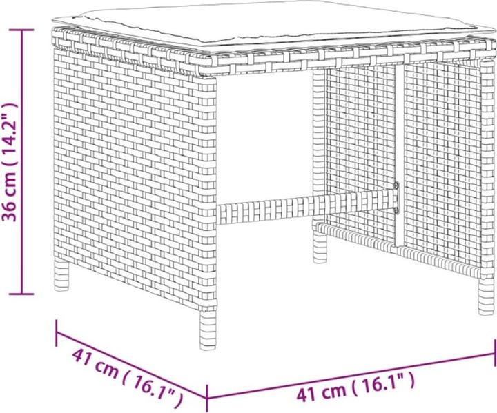 Immagine prodotto VidaXL Mobili da giardino set da pranzo set da giardino gruppo di sedute 9 pezzi in poly rattan nero (110 cm)