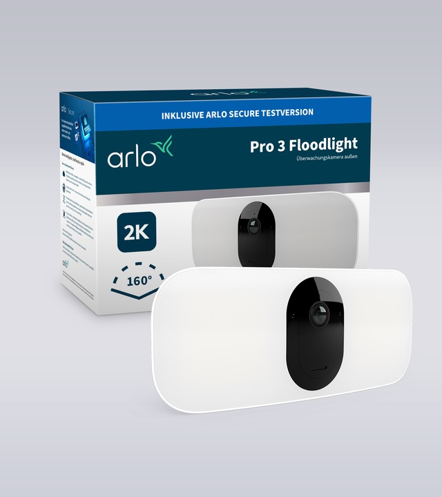 Produktbild Arlo Pro 3 Floodlight Kamera, weiss (2560 x 1440 Pixels)