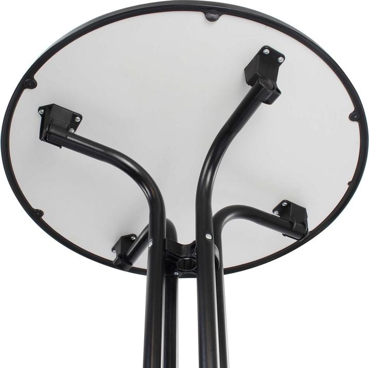 Image du produit Wiltec Toboli table de bistrot pliante noire Ø 70 cm table haute table de bar table de fête ronde