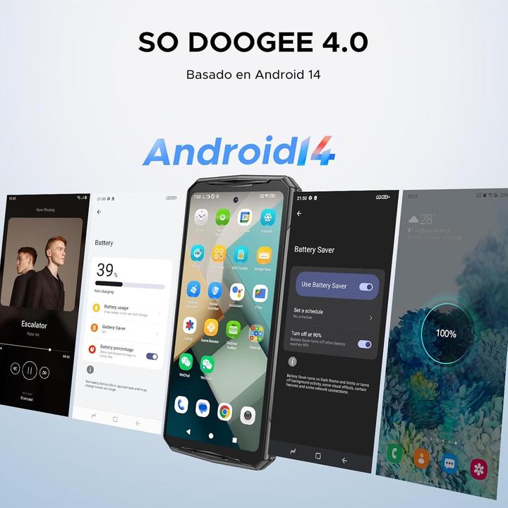 Image du produit Doogee V40 5G NFC (678 Go, Argent, 6.50", 5G)