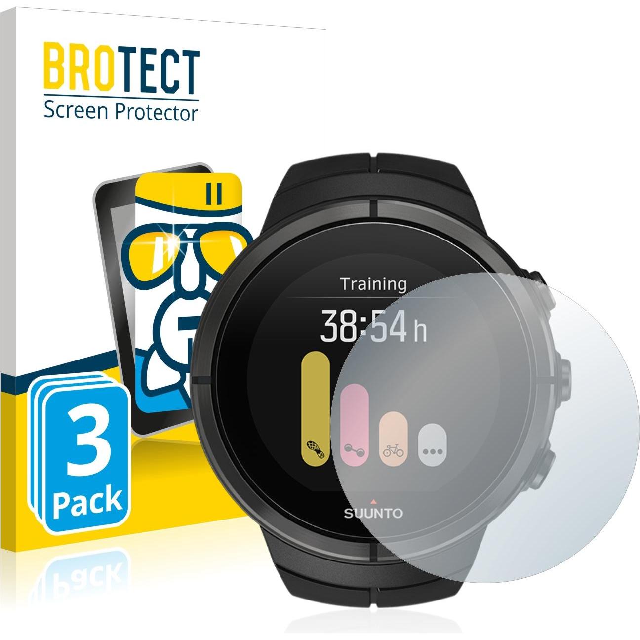 BROTECT AirGlass Panzerglasfolie, Smartwatch Schutzfolie, Transparent