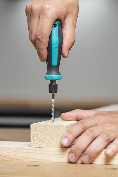 Produktbild wolfcraft 1 Handschraubendreher mit Bitaufn. 138mm (Innensechskant)
