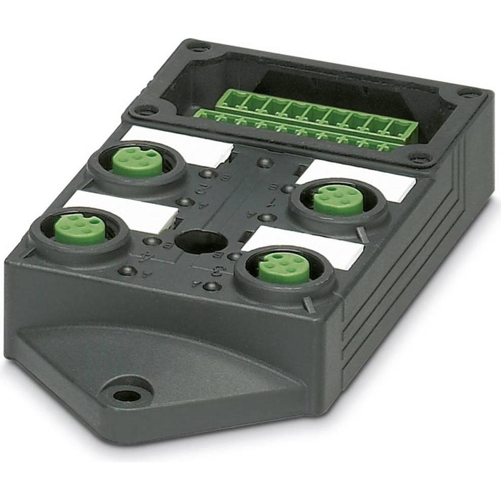 Phoenix Contact Box sensore/attuatore passivo M12-Ver, Cavo + Spina elettrica, Nero