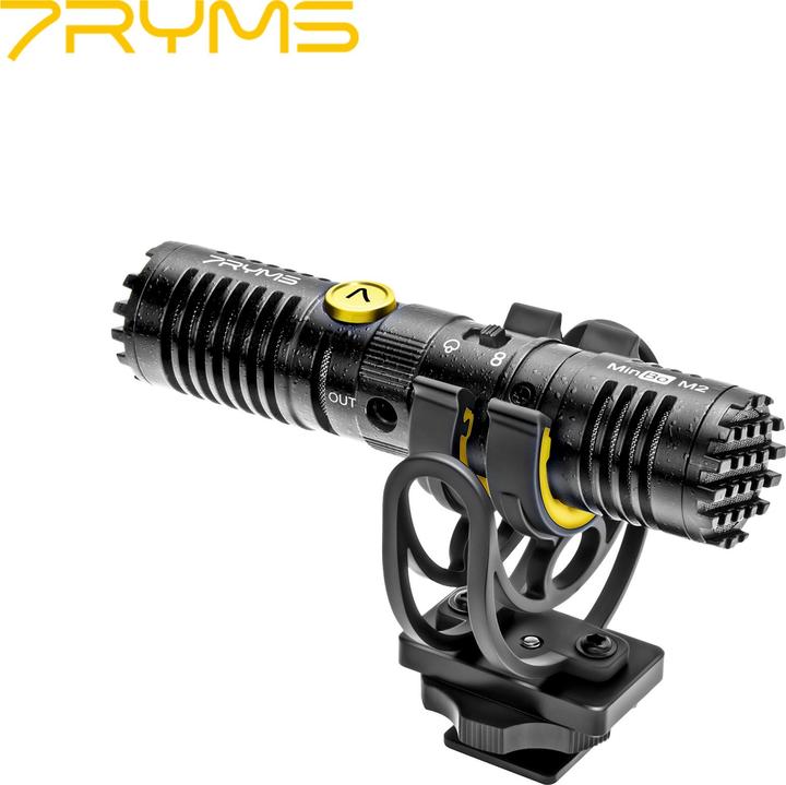 7Ryms Two-way Bi-directional Mini Shotgun Microphone (For 3.5mm TRS Interface Camera)