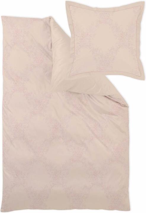 Actual product image Curt Bauer Maco brocade damask bed linen Sophia rosegold (Bedding set, 155x220 cm + 80x80 cm)