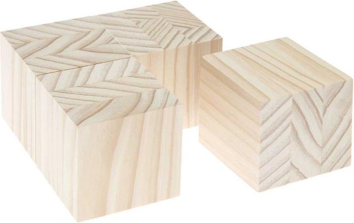 Produktbild Rico Design Holzwürfel 6 x 6 x 6 cm, 4 Stk F.500605