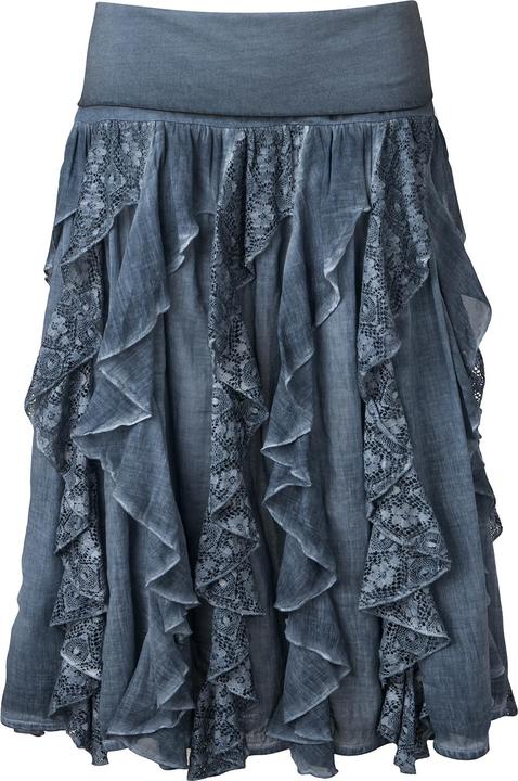 Actual product image Joe Browns Frilled Denim Look Midi Skirt (42)