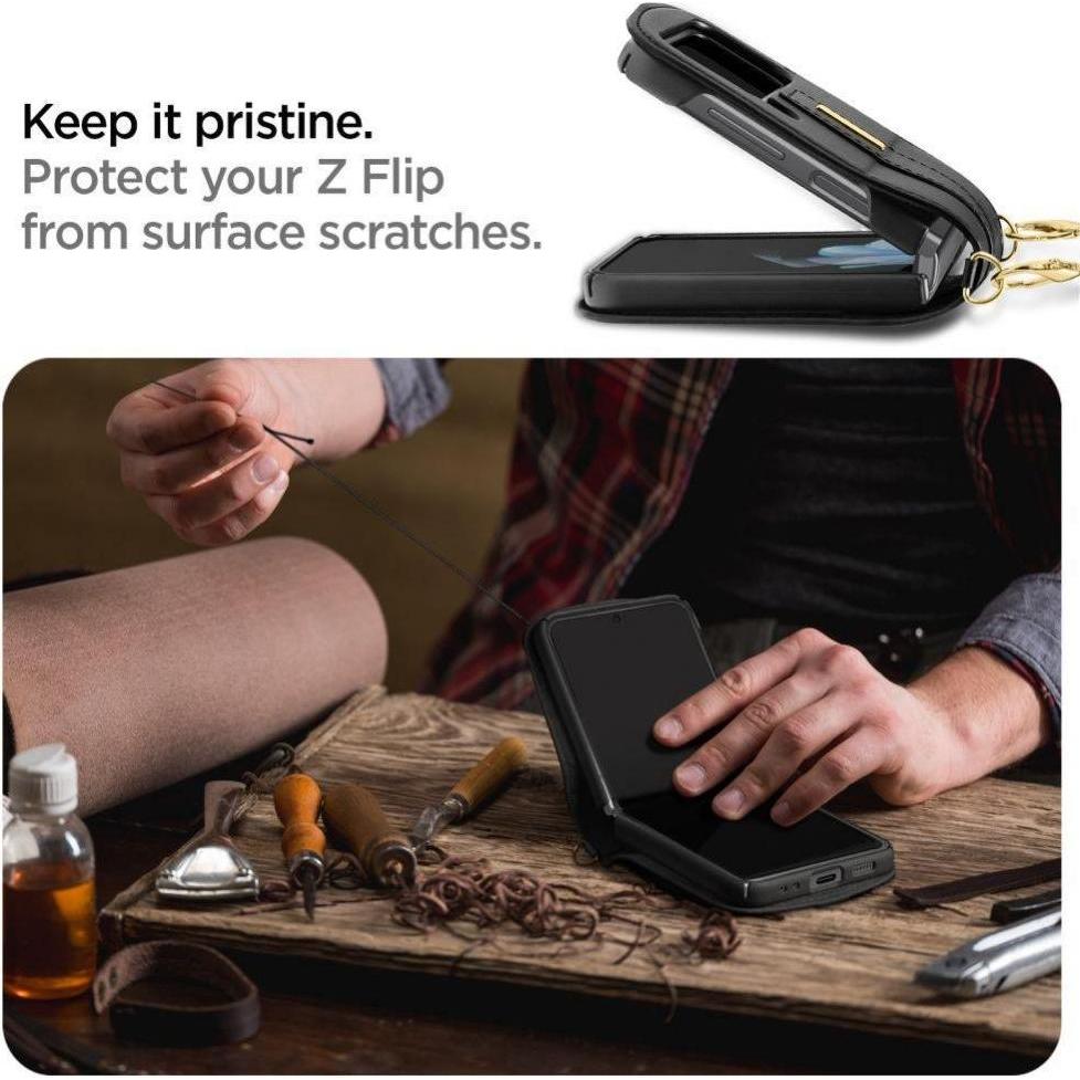 Thumbnail - Spigen Sigen LIENAR CALIN GALAXY MIT 4 BLACK FLIP (Samsung Galaxy Z Flip4), Smartphone Hülle, Schwarz