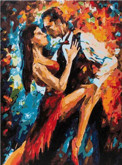 Actual product image Craft Buddy Paint by Numbers "Kiss in Melody" 30 x 40 cm